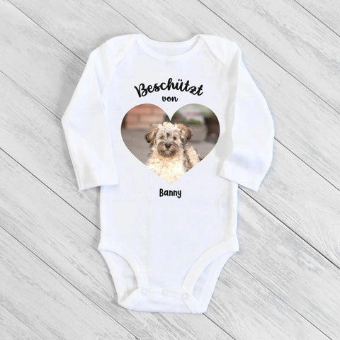 Beschütz von - Personalisierter Foto Baby Body