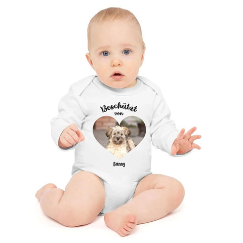 Beschütz von - Personalisierter Foto Baby Body