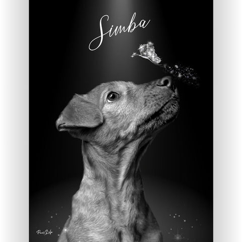 Personalisiertes Portrait - Butterfly Engel Exklusiv Stil