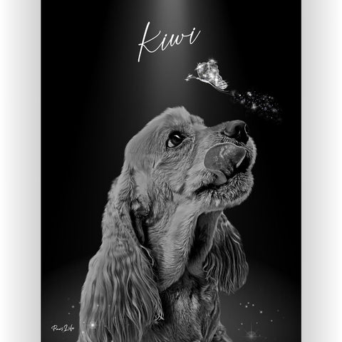 Personalisiertes Portrait - Butterfly Engel Exklusiv Stil