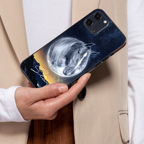 Personalisierte Portrait Handyhülle – Mond Stil