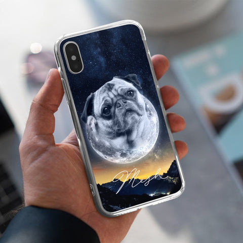 Personalisierte Portrait Handyhülle – Mond Stil