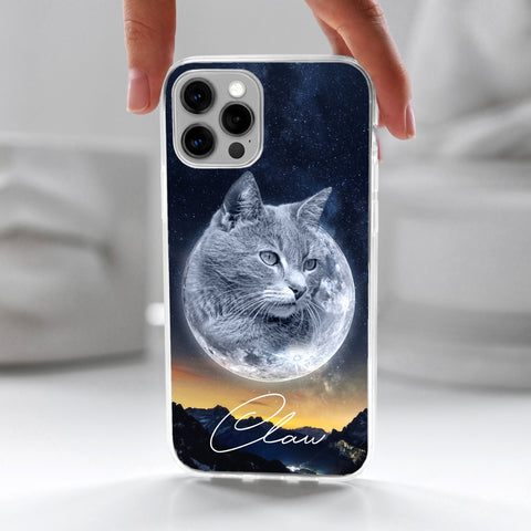 Personalisierte Portrait Handyhülle – Mond Stil