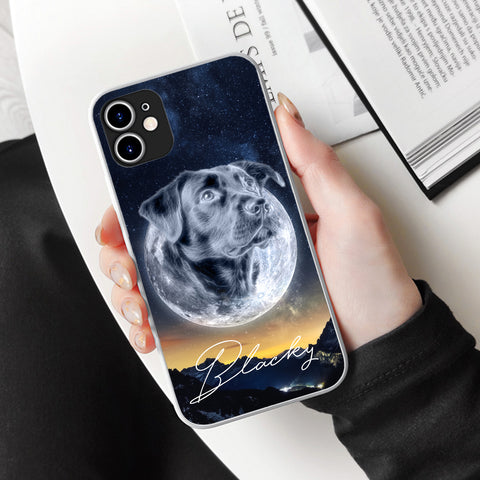Personalisierte Portrait Handyhülle – Mond Stil