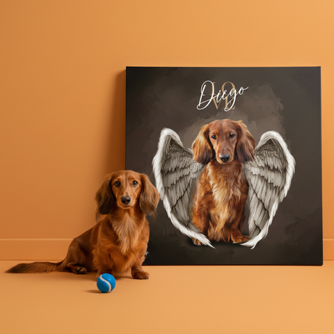 Personalisiertes Portrait - Wasserfarben Engel Stil