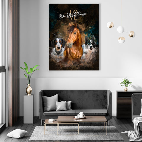 Personalisierte Portrait Leinwand - PawsLife
