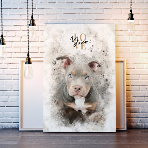 Personalisierte Portrait Leinwand - PawsLife