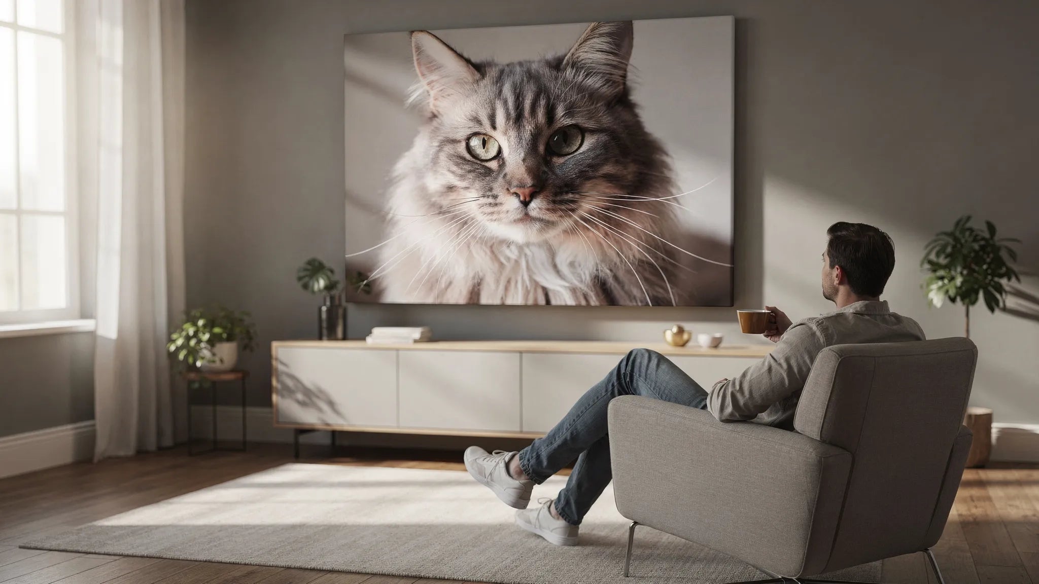 Leinwand mit Katzenfoto: So wird's gestochen scharf