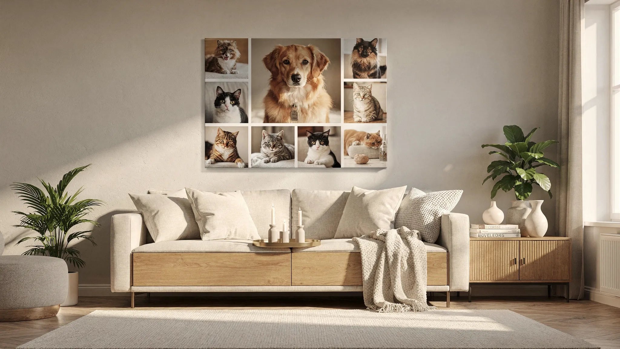 Fotocollage auf Leinwand erstellen: Reihenfolge wie ein Designer