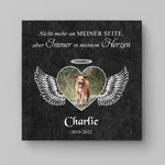 Personalisierte Leinwand - Engel Denkmal Herz