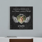 Personalisierte Leinwand - Engel Denkmal Herz