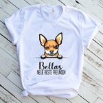 Neue beste Freundin - Personalisiertes Baby T-Shirt mit Haustier