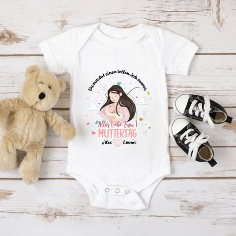 Beschützt von - Personalisierter Baby Body - Kurz - Muttertag