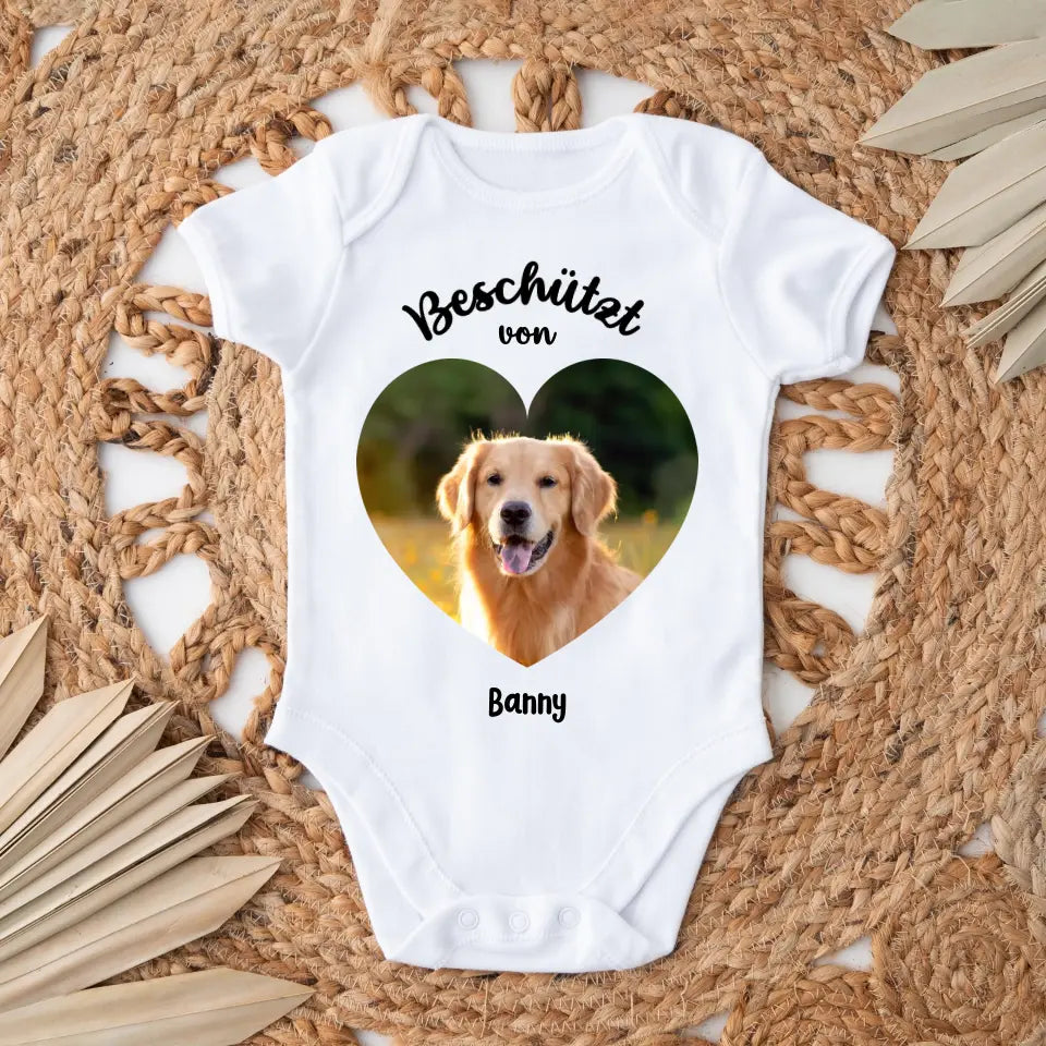 Beschütz von - Personalisierter Foto Baby Body