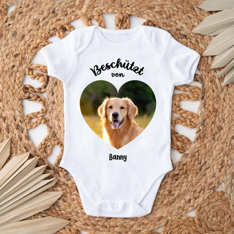Beschütz von - Personalisierter Foto Baby Body