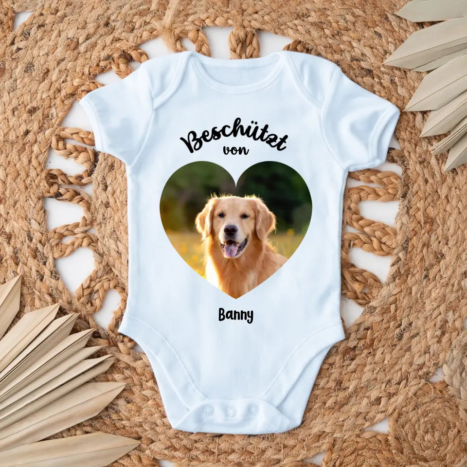 Beschütz von - Personalisierter Foto Baby Body