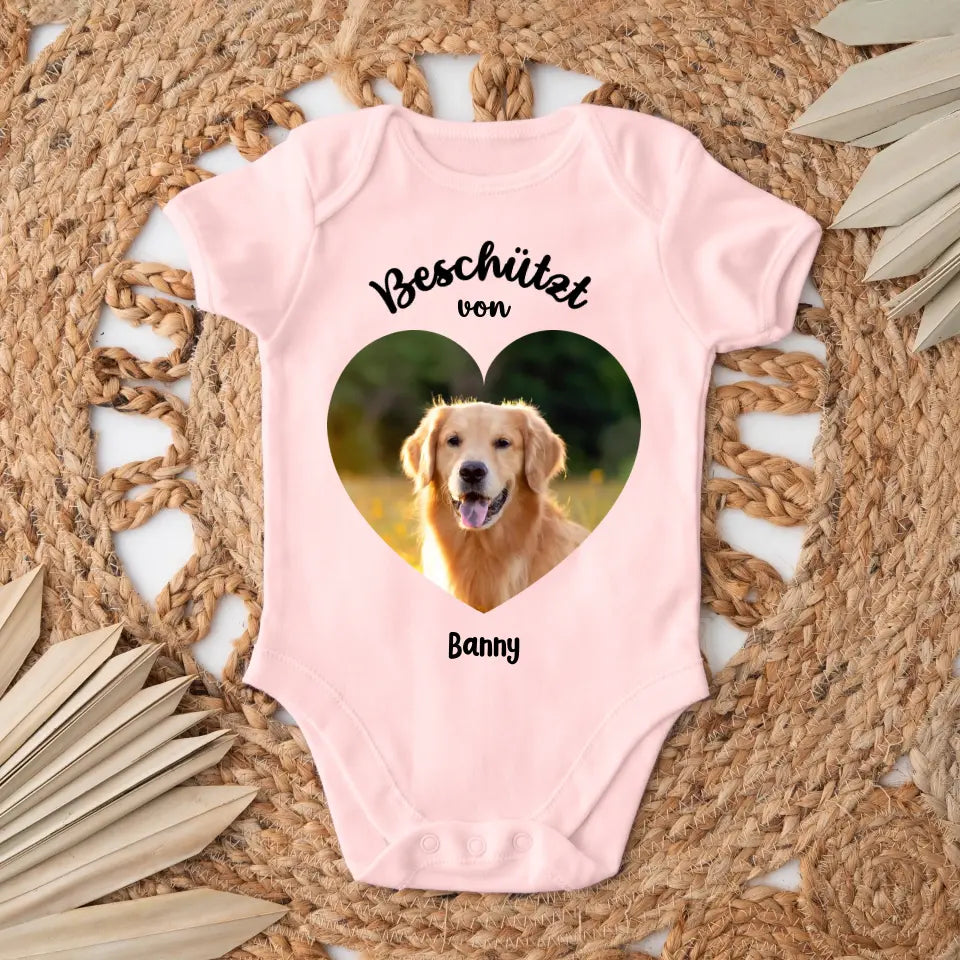 Beschütz von - Personalisierter Foto Baby Body