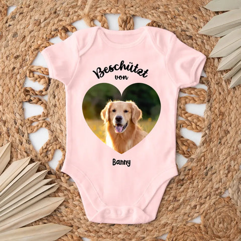 Beschütz von - Personalisierter Foto Baby Body