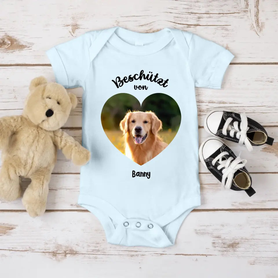 Beschütz von - Personalisierter Foto Baby Body