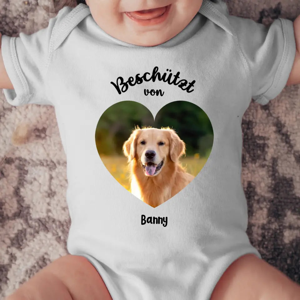 Beschütz von - Personalisierter Foto Baby Body