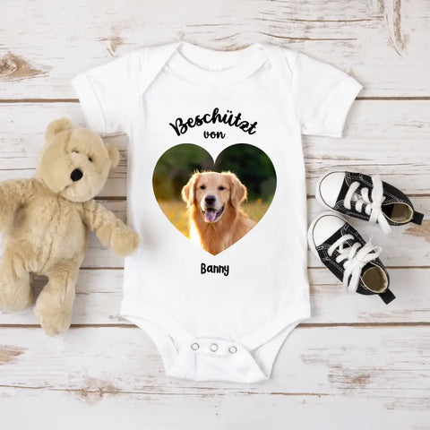 Beschütz von - Personalisierter Foto Baby Body