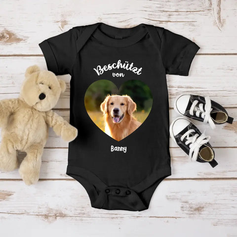 Beschütz von - Personalisierter Foto Baby Body