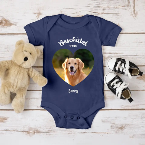 Beschütz von - Personalisierter Foto Baby Body