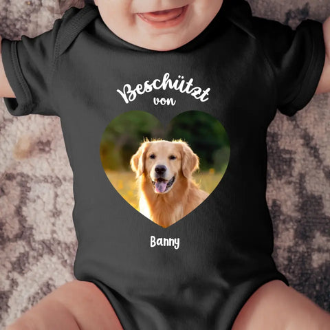 Beschütz von - Personalisierter Foto Baby Body