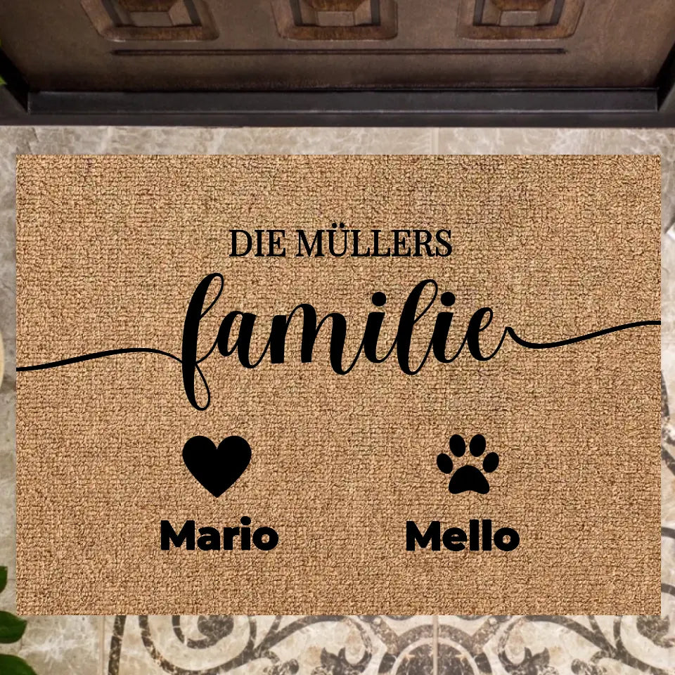 Familie - Personalisierte Fußmatte