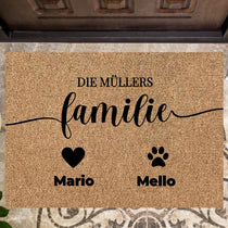 Familie - Personalisierte Fußmatte