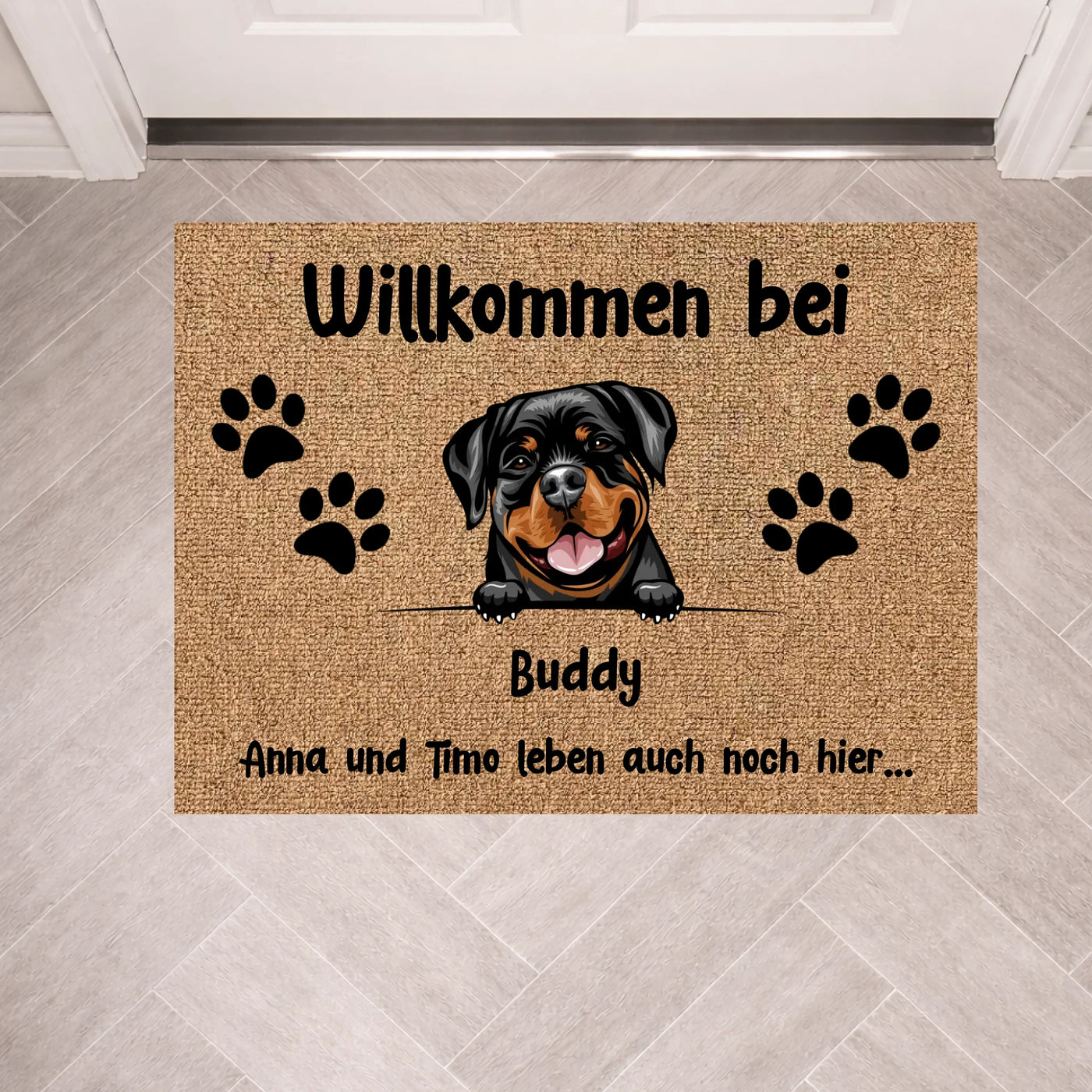 Personalisierte Fußmatte