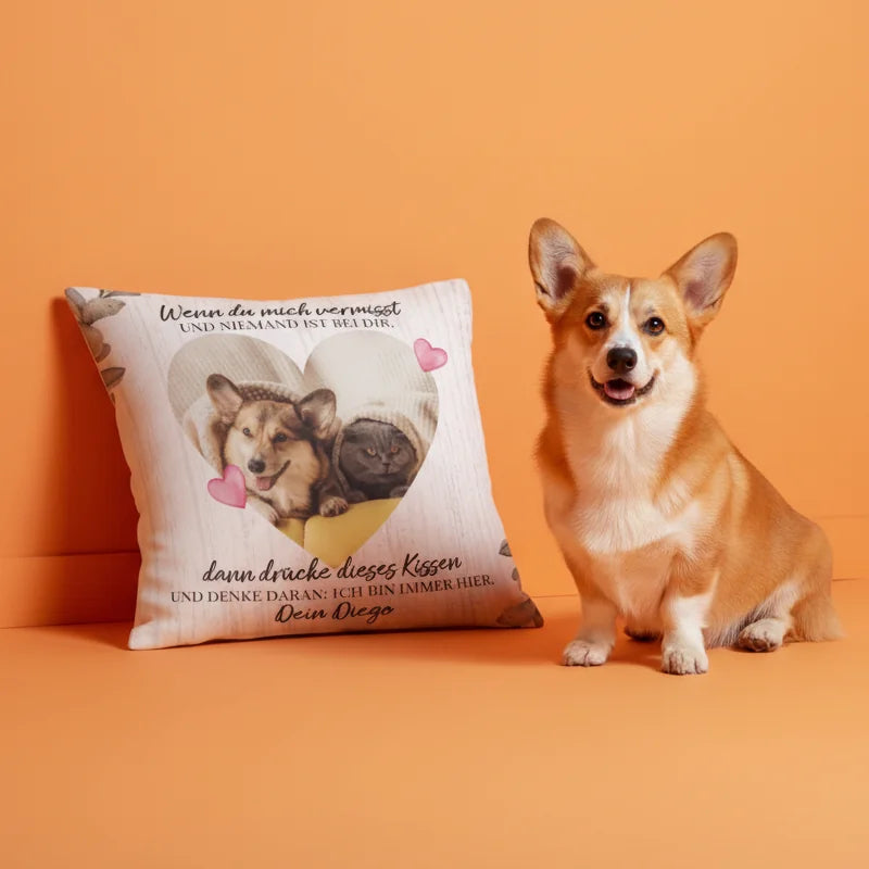 Personalisiertes Kissen - Wenn du mich vermisst