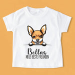 Neue beste Freundin - Personalisiertes Baby T-Shirt mit Haustier
