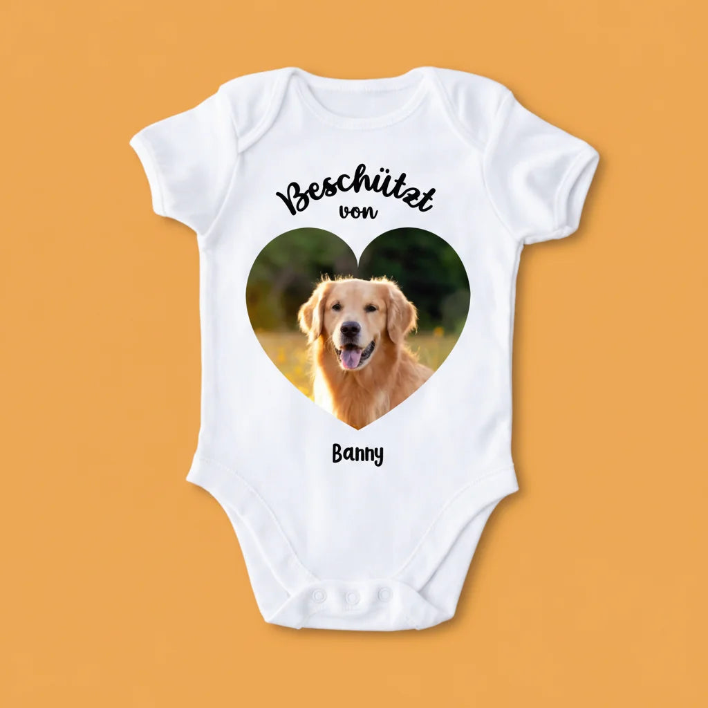 Beschütz von - Personalisierter Foto Baby Body