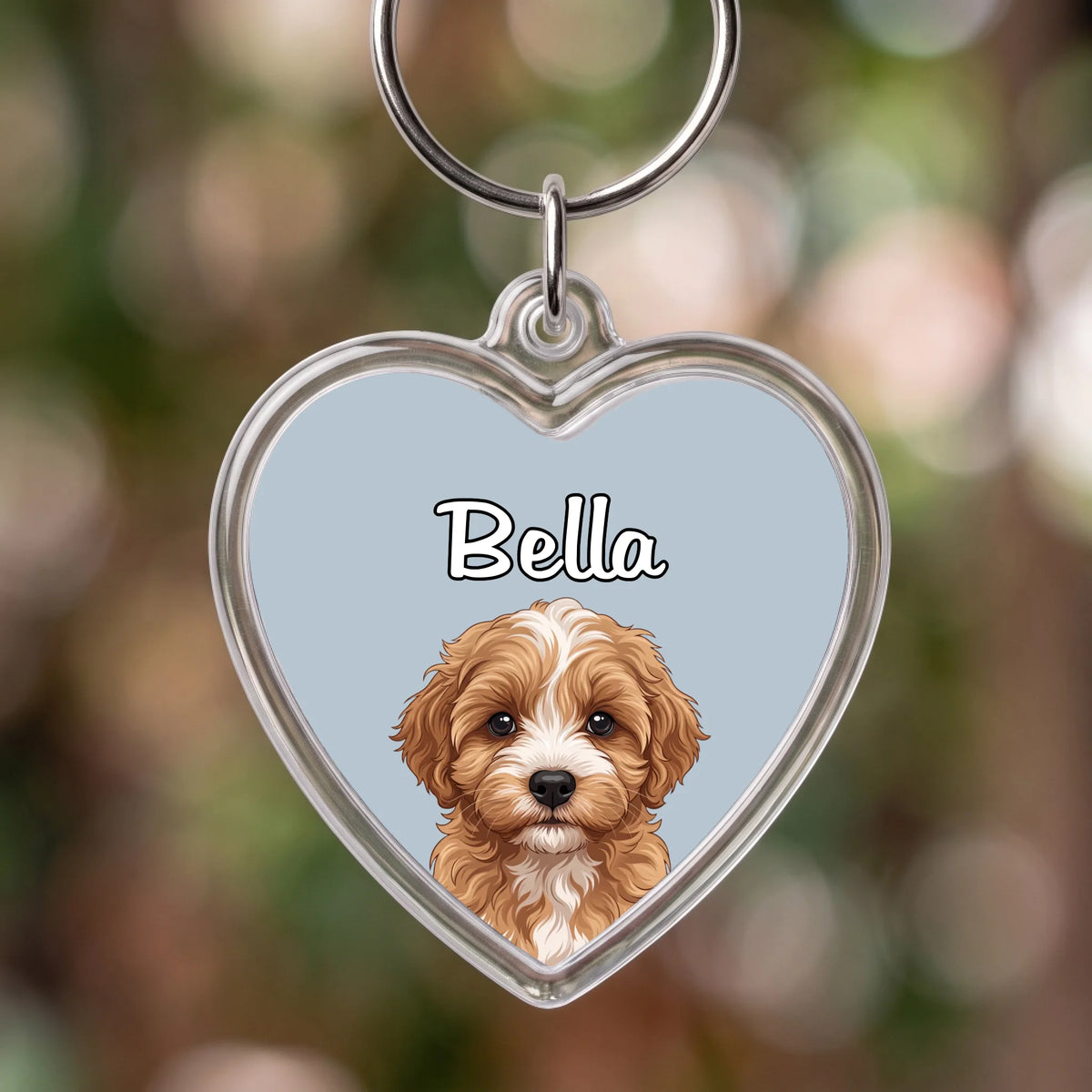 Heart Keyring cut out mockup 2