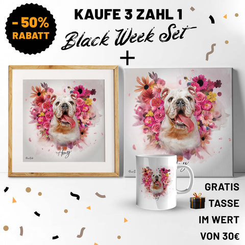 Black week Set Angebot - Floral Engel Stil