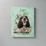 Personalisiertes Portrait - Gold Floral Stil