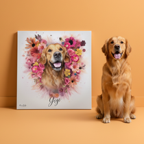 Personalisiertes Portrait - Floral Engel Stil