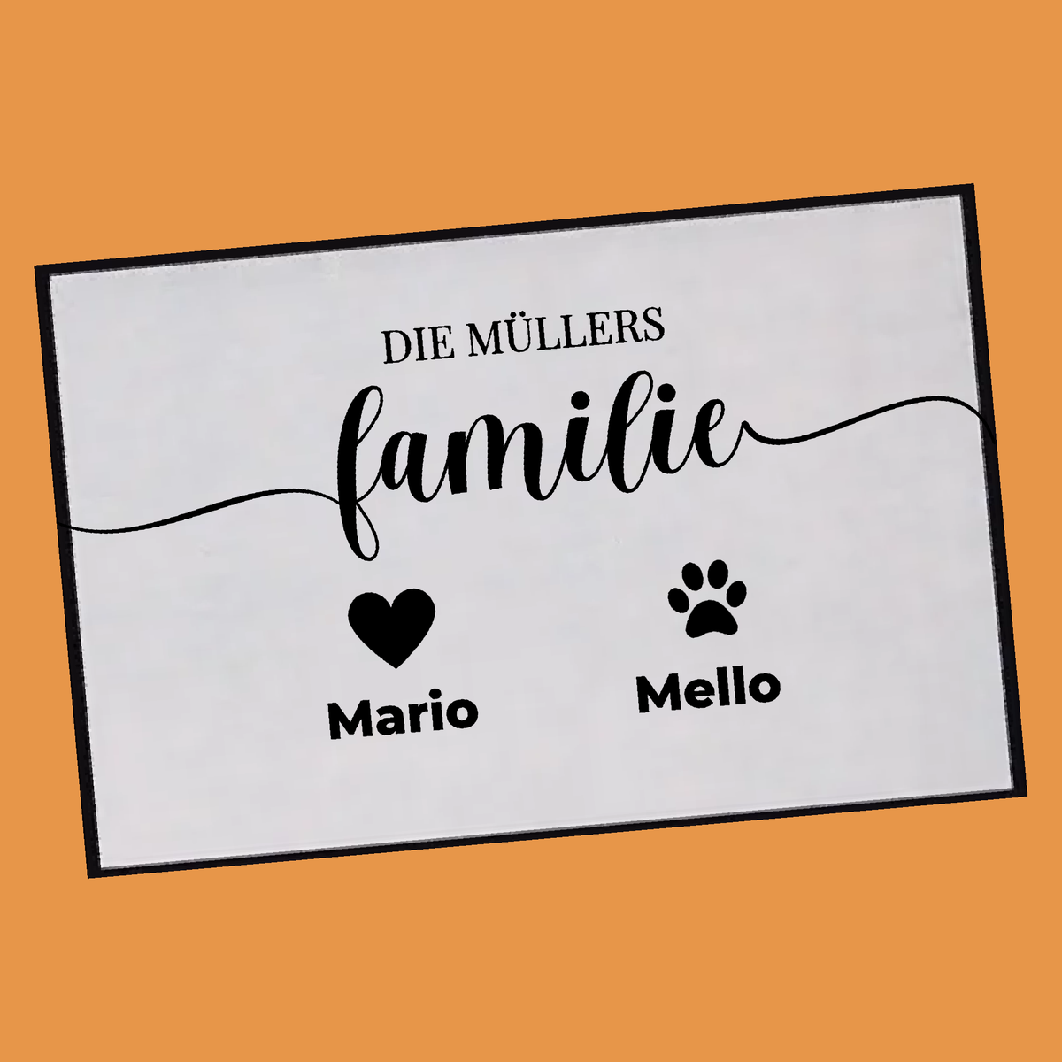 Fußmatte mit Gummirand Familie