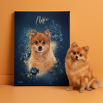 Personalisiertes Portrait - Gold Floral Exklusiv Stil