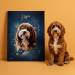 Personalisiertes Portrait - Gold Floral Exklusiv Stil