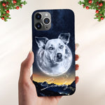 Personalisierte Portrait Handyhülle – Mond Stil