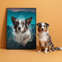 Personalisiertes Portrait Poster und Leinwand - Natur Stil