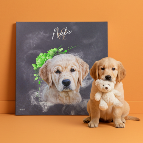 Personalisiertes Portrait - Pastell Floral Stil