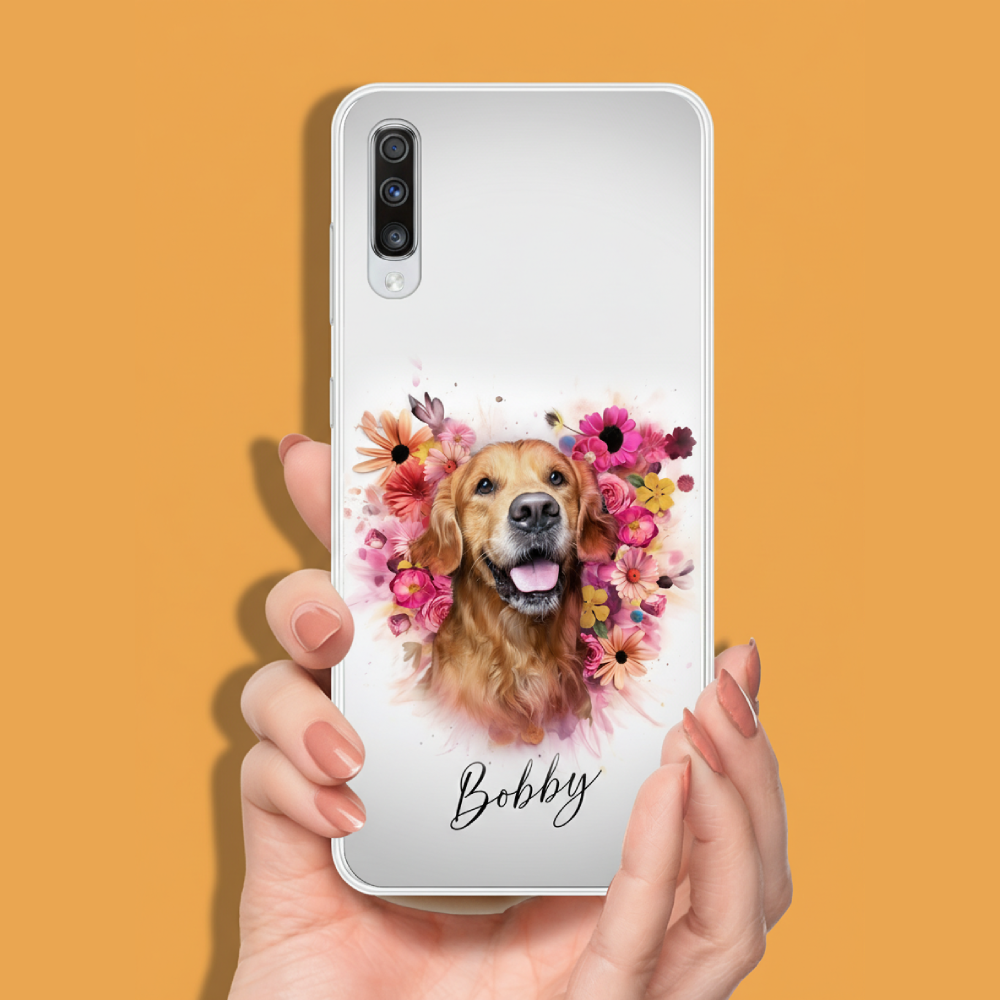 Personalisierte Portrait Handyhülle – Floral Engel Stil