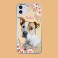 Personalisierte Portrait Handyhülle – Floral Stil