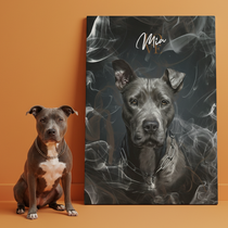 Personalisiertes Portrait Poster und Leinwand - Rauch Stil