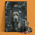 Personalisiertes Portrait Poster und Leinwand - Rauch Stil