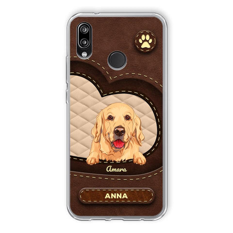 Personalisierte Handyhülle - Hunde & Katzen - Lederoptik