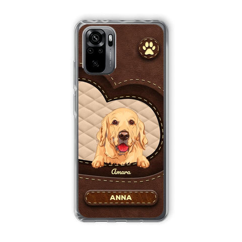 Personalisierte Handyhülle - Hunde & Katzen - Lederoptik
